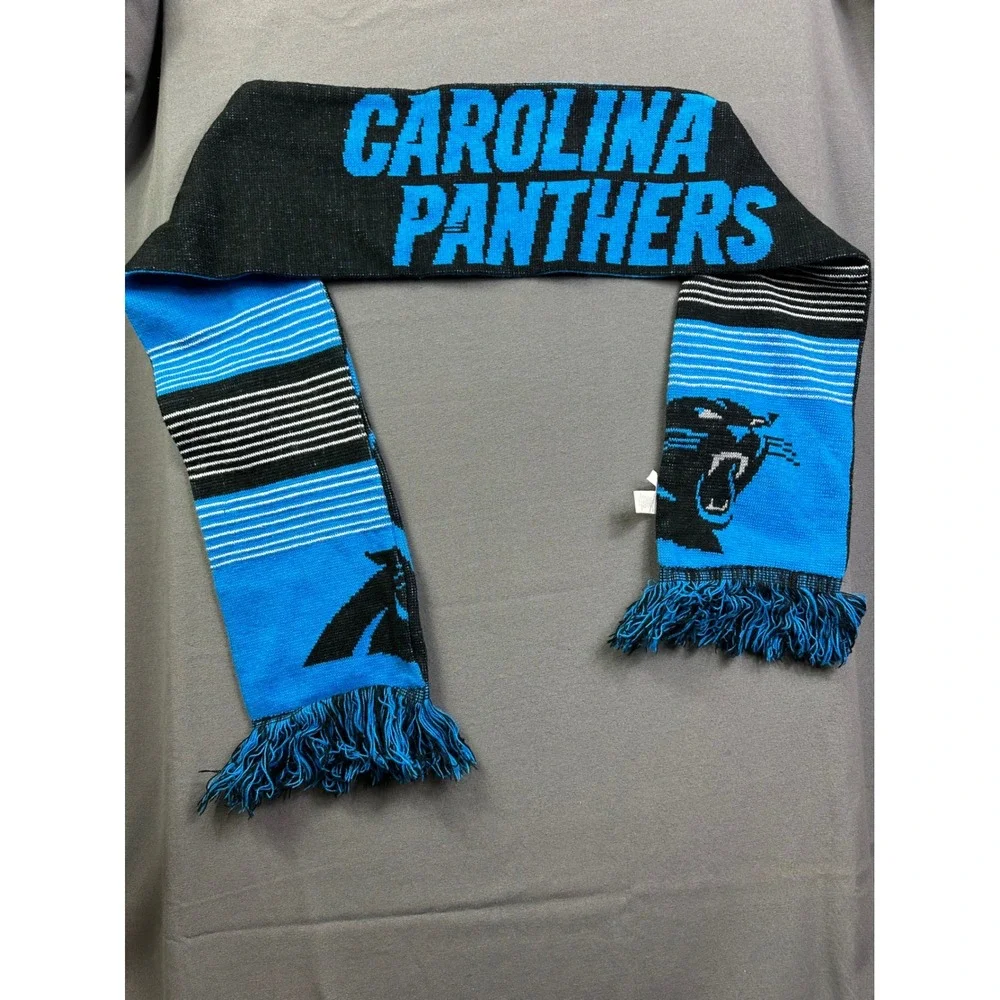Forever Collectibles Carolina‎ Panthers NFL Knit Scarf Blue Black STA1015-00006